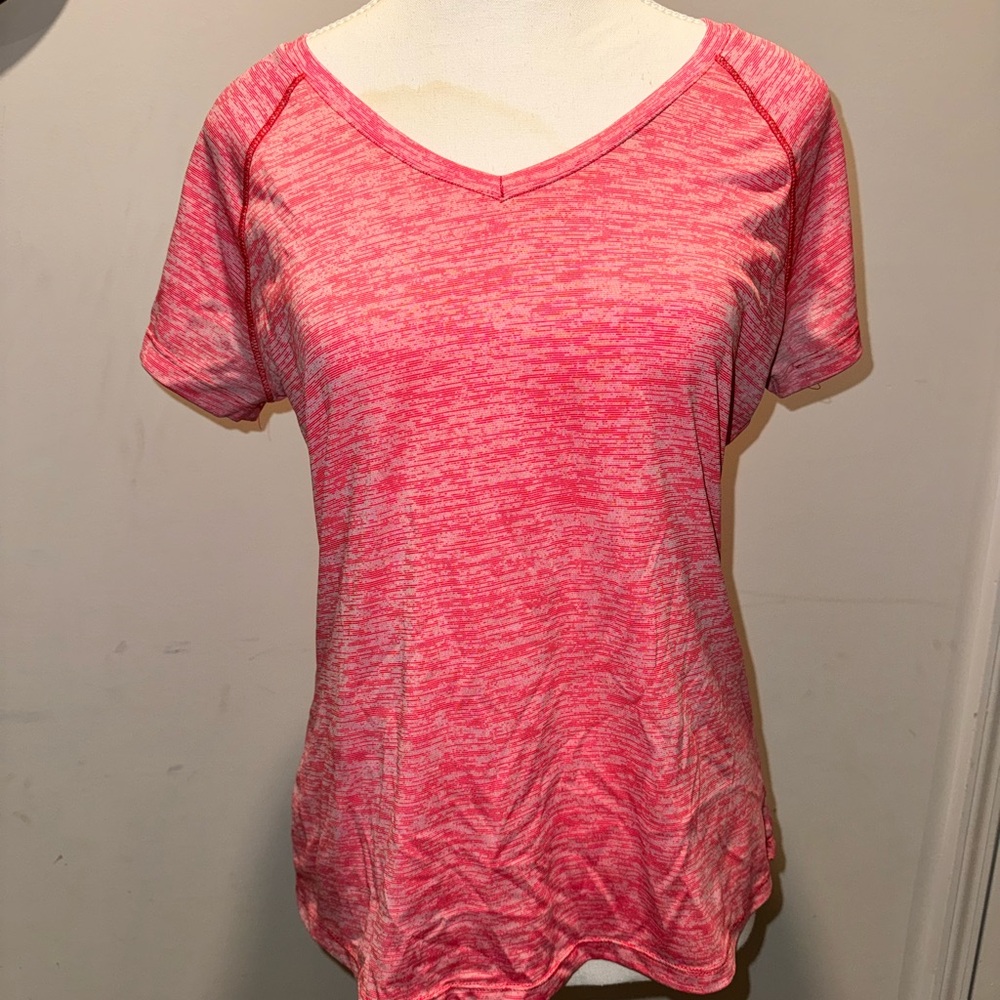 Women's Pink V-Neck Top